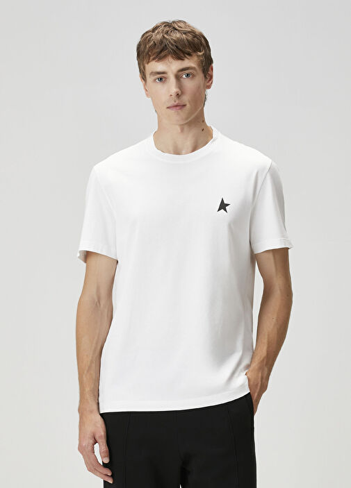 Golden Goose Beyaz Erkek Beyaz Logo Baskılı T-shirt 1764360 | Beymen