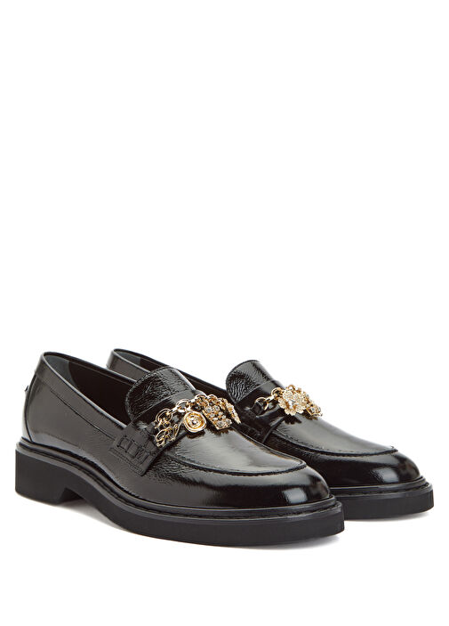 Siyah Kadın Deri Loafer - Görsel 3