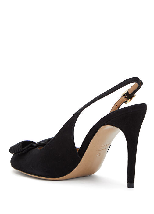 Vibily Siyah Süet Topuklu Ayakkabı - Görsel 4