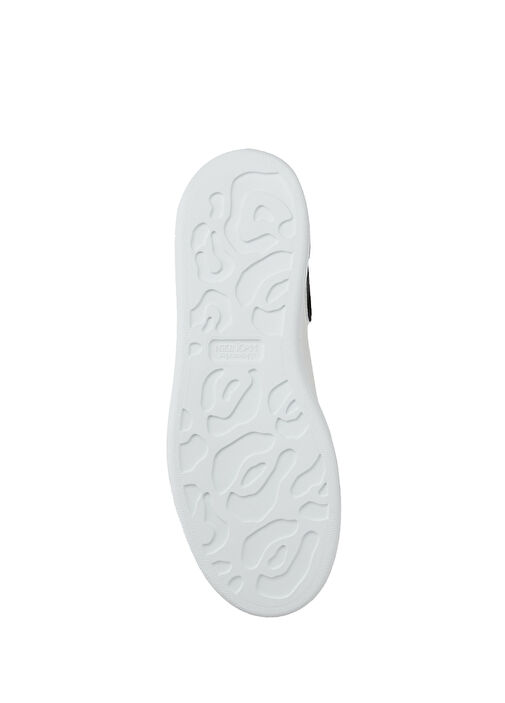 Oversized Siyah Beyaz Kadın Deri Sneaker - Görsel 6