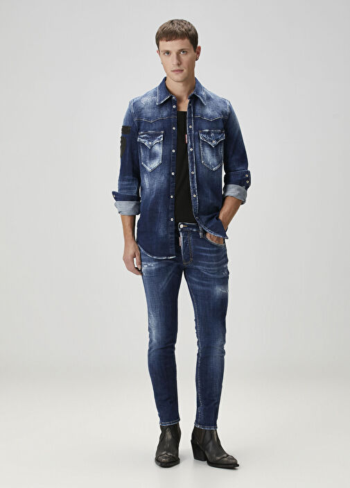 Dsquared2 - Skater Lacivert Jean Pantolon - Lacivert