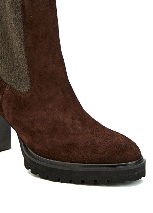 Acı Kahve Kadın Deri Bot - Görsel 7