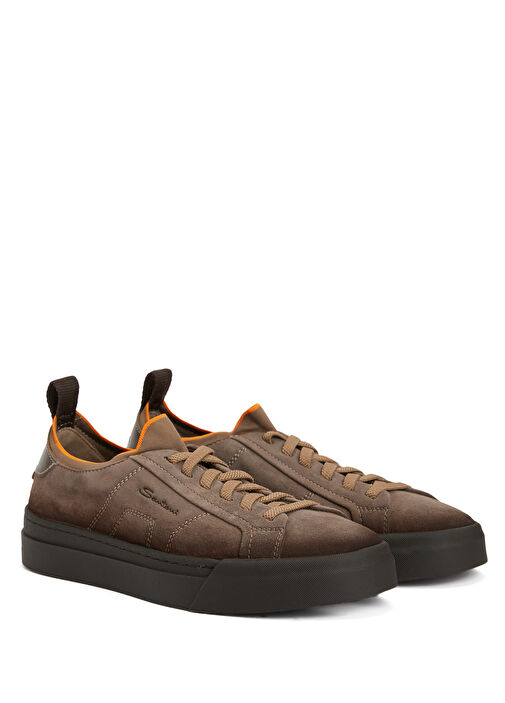 Koyu Bej Erkek Süet Sneaker - Görsel 3