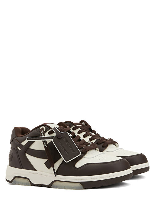 Out Of Office Kahve Beyaz Erkek Deri Sneaker - Görsel 3