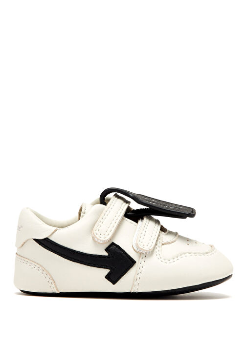 Beyaz Siyah Erkek Çocuk Deri Ayakkabı - Görsel 2