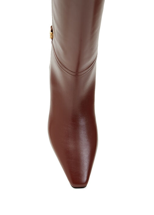 Bordo Kadın Deri Çizme - Görsel 5