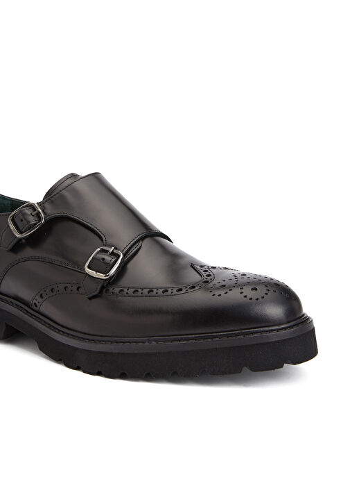 Siyah Toka Detaylı Erkek Deri Ayakkabı - Görsel 7