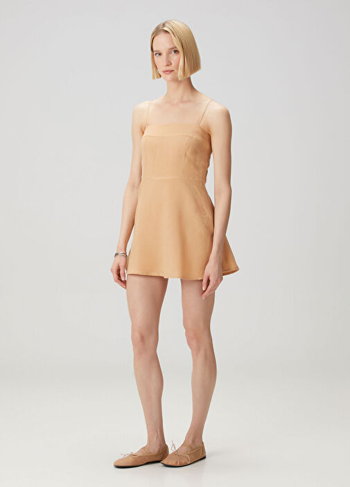 knee length dresses for ladies NUDE LUCY Lyra Linen Dress – THD Shoppe main image 1