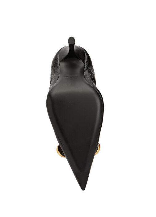 Monaco Siyah Deri Topuklu Ayakkabı - Görsel 6