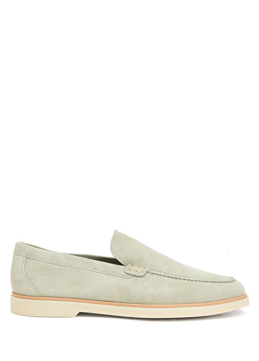Açık Yeşil Erkek Süet Loafer - Görsel 2