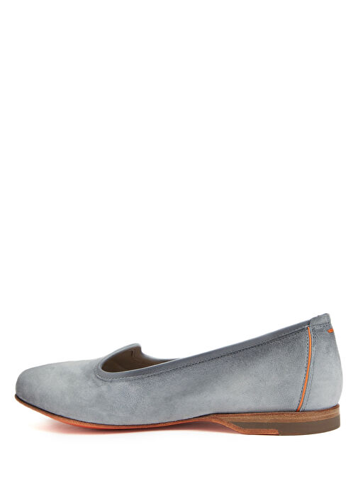 Gri Kadın Süet Loafer - Görsel 4