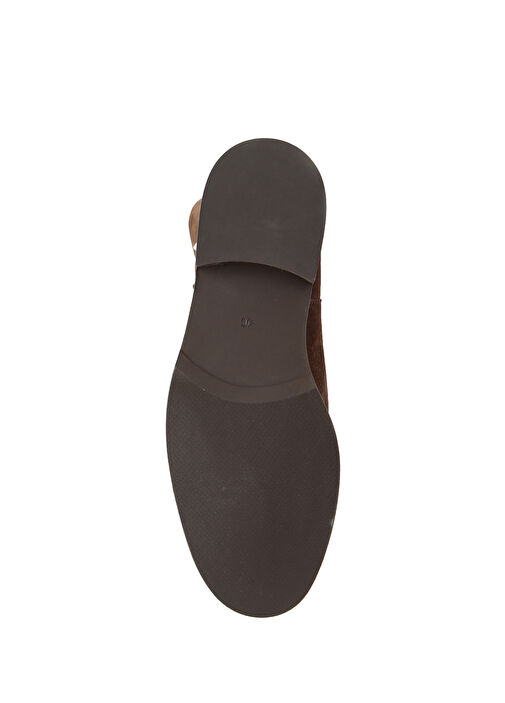 Kahverengi Zincir Logolu Kadın Süet Binici Çizme - Görsel 6