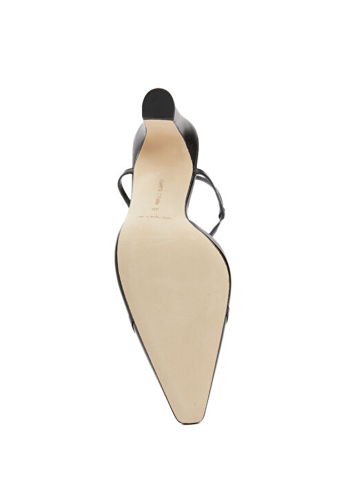 Querelle Siyah Deri Topuklu Ayakkabı - Görsel 6