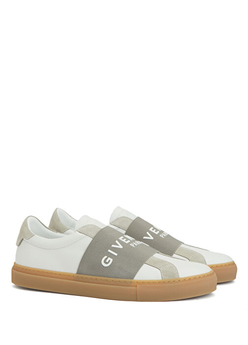 Beyaz Gri Erkek Deri Sneaker - Görsel 3