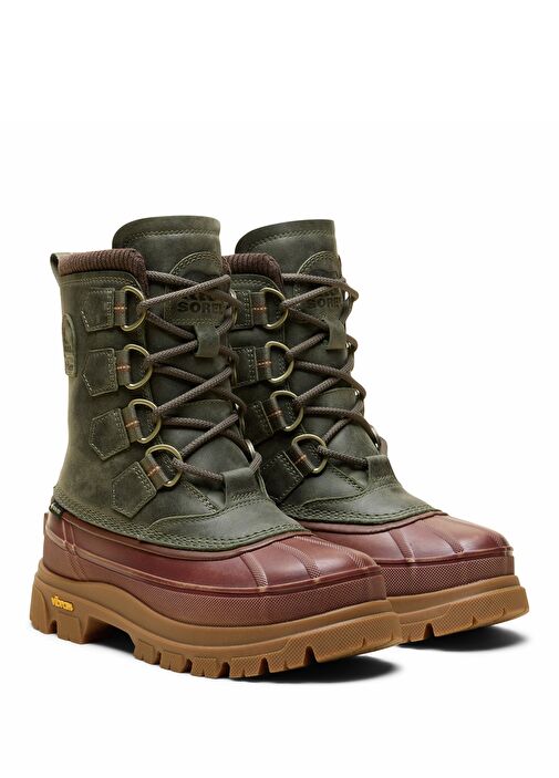 X Barbour Caribou Haki Erkek Deri Bot - Görsel 3