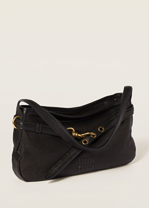 Miu Miu - Aventure Black Nappa Leather Women's Shoulder Bag