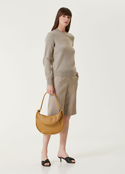 バッグ BOTTEGA VENETA Bottega Veneta - Gemelli Medium Taba Kadın Deri Çanta - Taba
