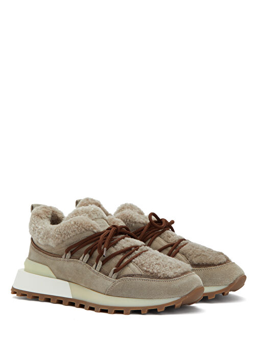 Vizon Kadın Süet Sneaker - Görsel 3