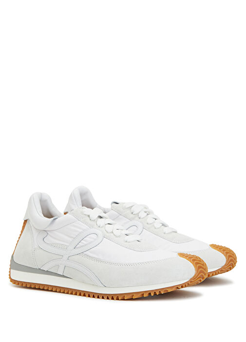 Flow Runner Beyaz Kadın Süet Sneaker - Görsel 3
