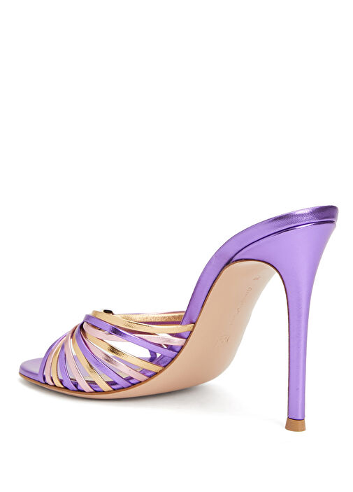 Vyna Mor Kadın Deri Terlik - Görsel 4