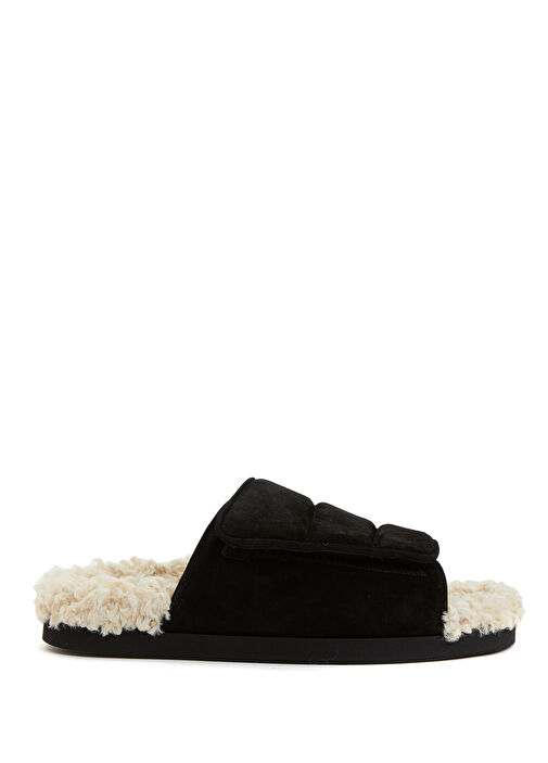 Siyah Kadın Süet Terlik - Görsel 2