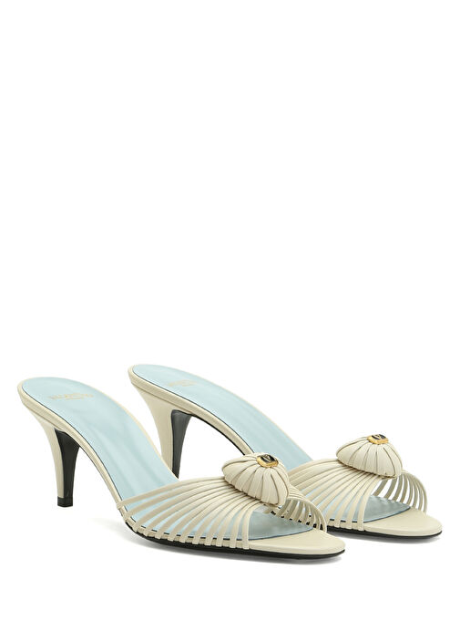 Royal Ekru Kadın Deri Terlik - Görsel 3