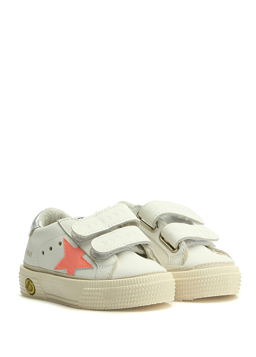 May Beyaz Unisex Çocuk Deri Sneaker - Görsel 6