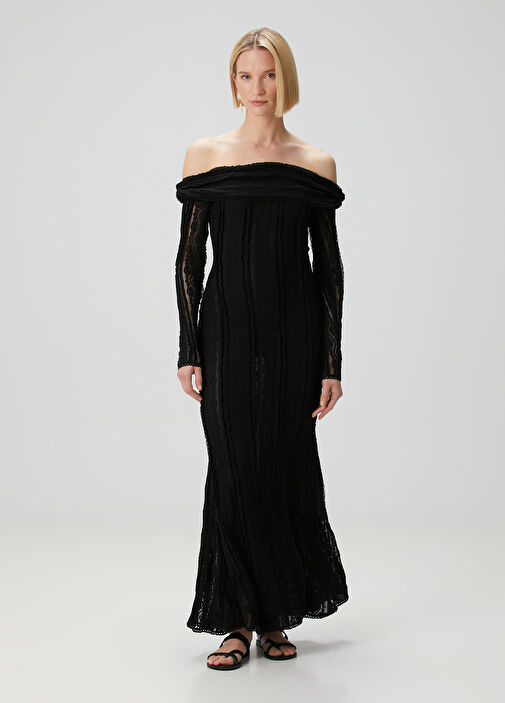 ワンピース Charo Ruiz SS25 Long Dress Minerva (255615 BLACKTANNIS) Minerva long dress