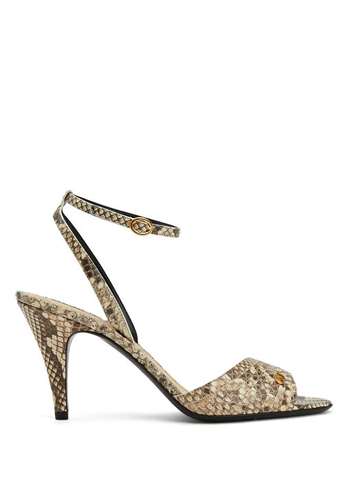 Desenli Kadın Deri Sandalet - Görsel 2