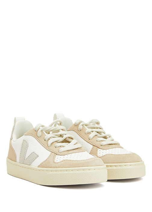 Small V-10 Laces Beyaz Deri Unisex Çocuk Sneaker - Görsel 3