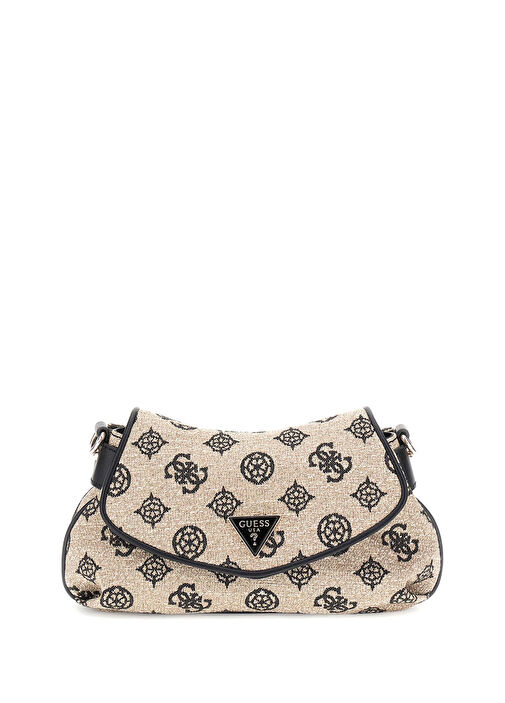 Beyza Black Logo Patterned Women's Bag