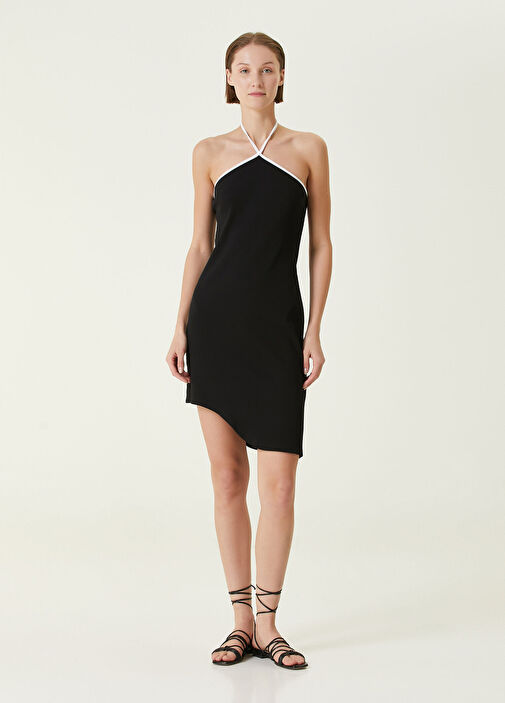 Kiohne - Cliff Black Asymmetrical Cut Beach Dress Kiohne - Cliff Black Asymmetrical Cut Beach Dress