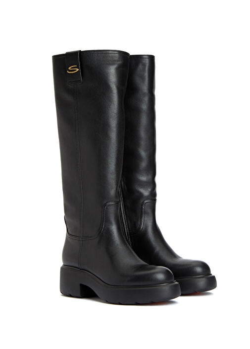 Easy Siyah Kadın Deri Çizme - Görsel 3