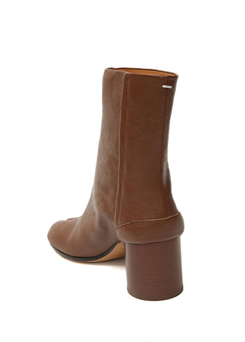 Tabi Kahverengi Kadın Deri Bot - Görsel 4