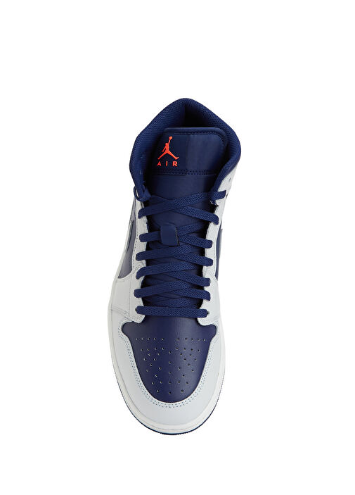 Air Jordan 1 Mavi Erkek Deri Sneaker - Görsel 5