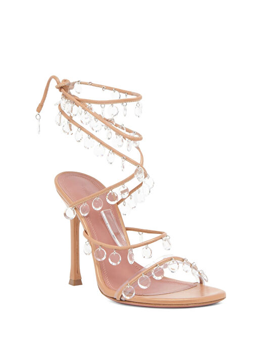 Beyaz Ekru Kadın Deri Sandalet - Görsel 3