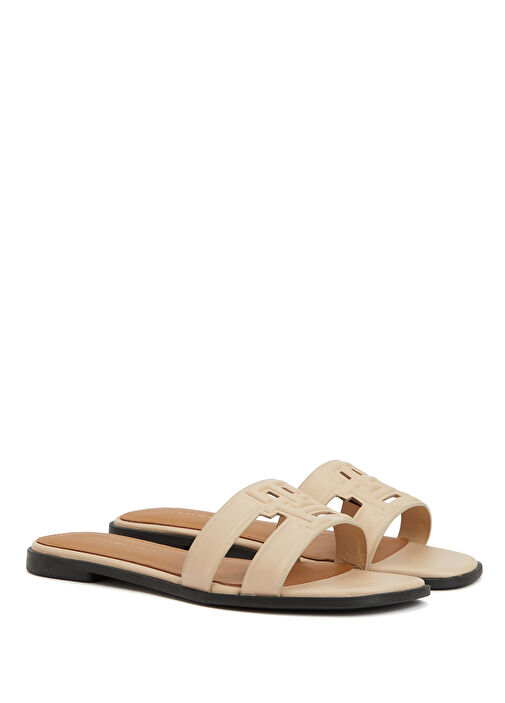 Pembe Kadın Deri Terlik - Görsel 3