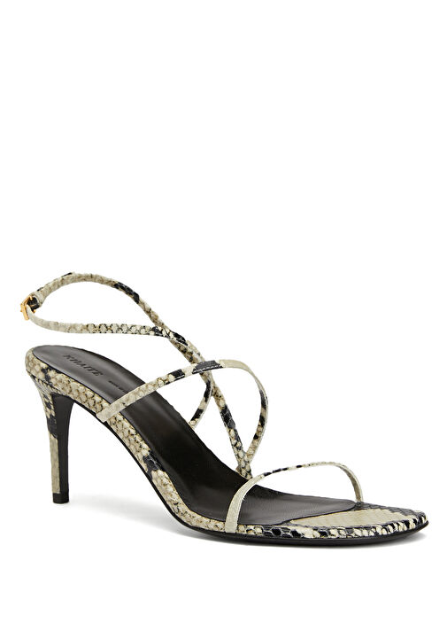 Loop Yılan Derisi Desenli Kadın Sandalet - Görsel 3