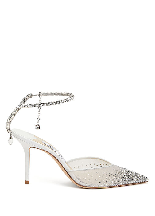 Saeda Beyaz Topuklu Ayakkabı - Görsel 2