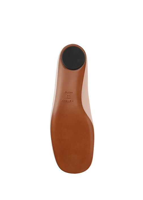 Pudra Düğüm Detaylı Kadın Deri Babet - Görsel 6