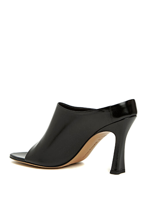 Rana Siyah Kadın Deri Terlik - Görsel 4