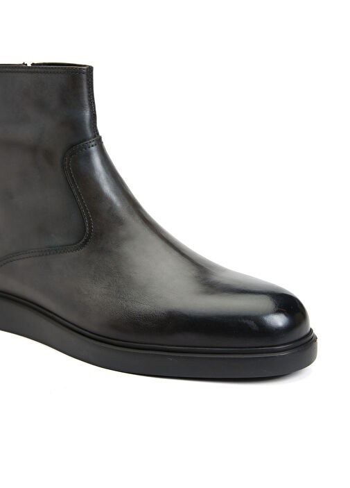 Antrasit Erkek Deri Bot - Görsel 7
