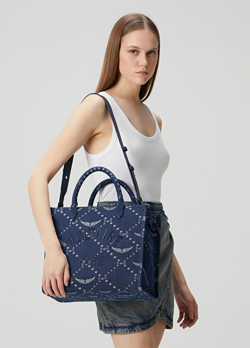 Zadig&Voltaire Lacivert Kadın Angel Monogram Lacivert Kadın Denim