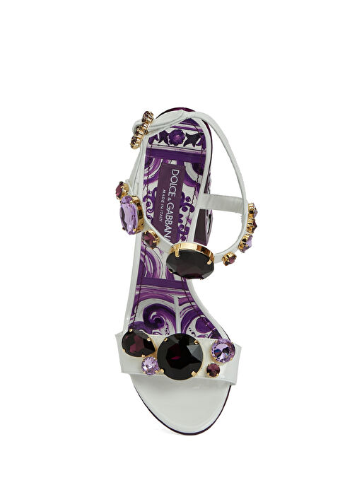 Mor Kadın Deri Sandalet - Görsel 5