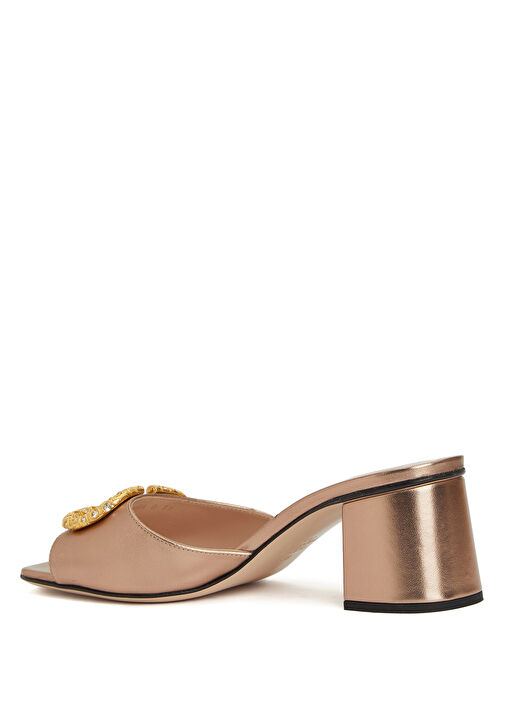 VLogo Rose Gold Kadın Deri Terlik - Görsel 4