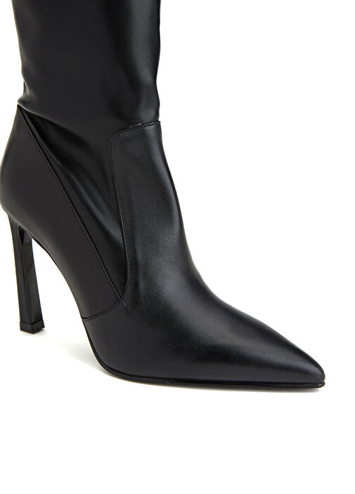 Siyah Kadın Deri Çizme - Görsel 7