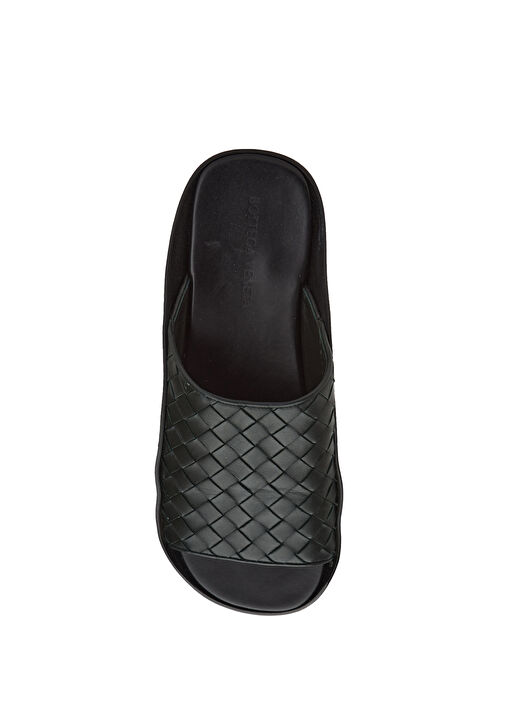 Koyu Yeşil Erkek Deri Sandalet - Görsel 5