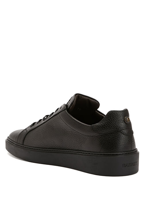 Siyah Erkek Deri Sneaker - Görsel 4