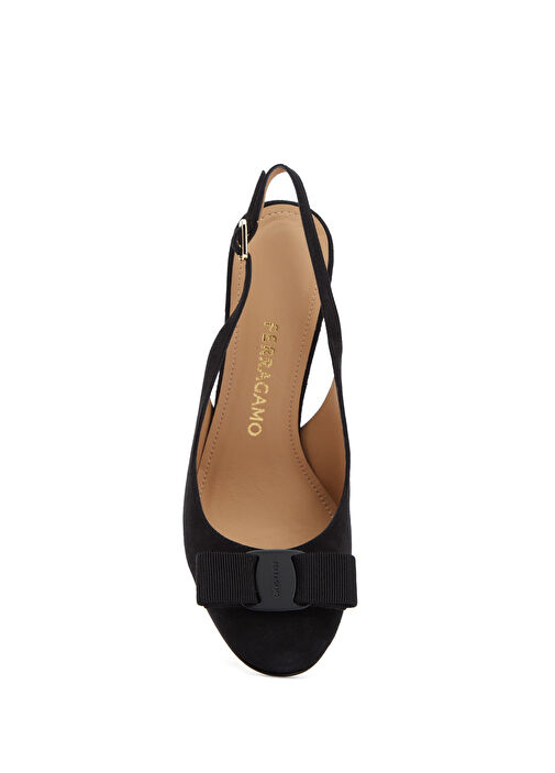 Vibily Siyah Süet Topuklu Ayakkabı - Görsel 5