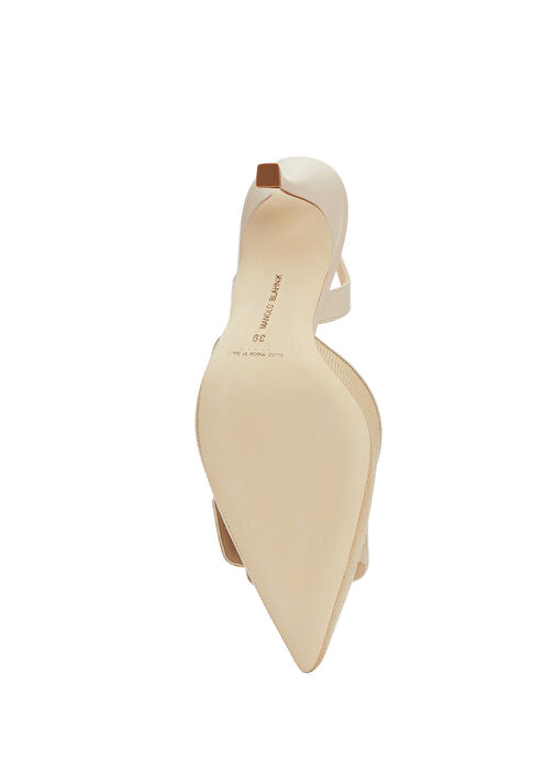 Maysli Nude Deri Topuklu Ayakkabı - Görsel 6